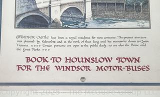 Framed Under Glass Poster London's Underground to Windsor Castle