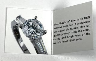 Simulated Diamond Stud Earrings Set in Sterling Silver