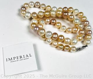 Multi Tone Faux Pearl Necklace 