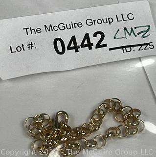 925 Silver Gold Tone Link Bracelet