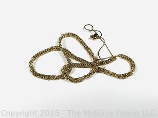 Sterling Silver Vermeil Pull Tie Necklace
