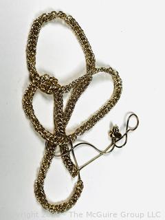 Sterling Silver Vermeil Pull Tie Necklace
