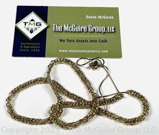Sterling Silver Vermeil Pull Tie Necklace
