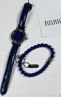 Blue Ecclissi Watch and Bead Bracelet