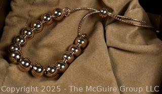 Faux Pearl Pull String Bracelet