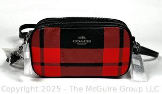 Coach Mount Plaid Crossbody Handbag, New With Tag.