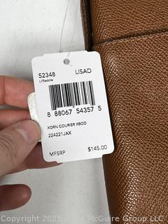 Brown Coach Crossgrain Leather Kitt Crossbody Handbag, New With Tags