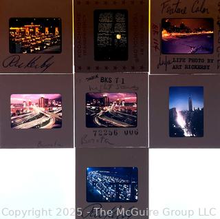 Grouping of Mid 20th C Slide Negatives by Arthur Rickerby Urban Latin America at Night