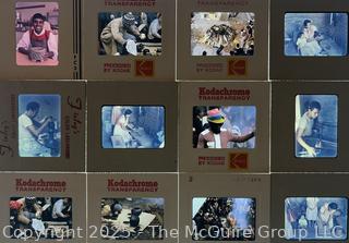 Grouping of Mid 20th C Slide Negatives. Ice Hockey