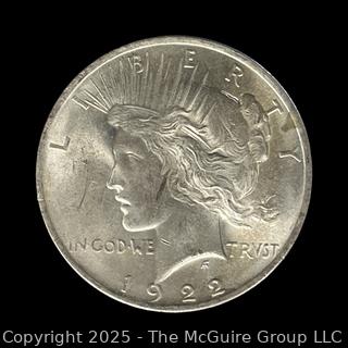 1922 Peace Silver Dollar Coin