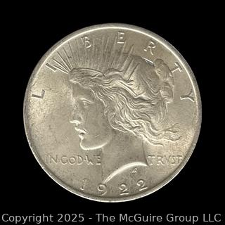1922 Peace Silver Dollar Coin