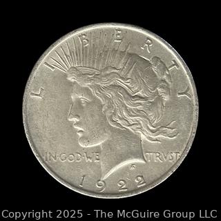 1922 Peace Dollar Silver Coin