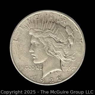 1922 Peace Dollar Silver Coin