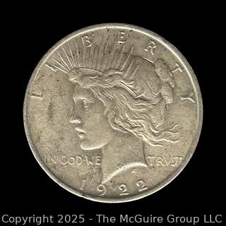 1922 Peace Silver Dollar Coin