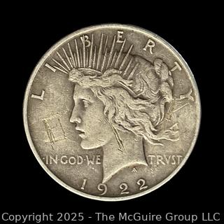 1922 Peace Silver Dollar Coin