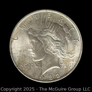 1922 Peace Silver Dollar Coin