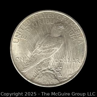 1923 Peace Silver Dollar Coin