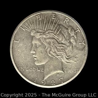 1927 Peace Silver Dollar Coin