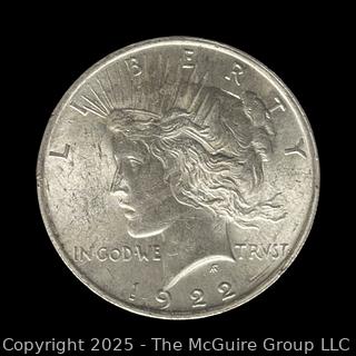 1922 Peace Silver Dollar Coin