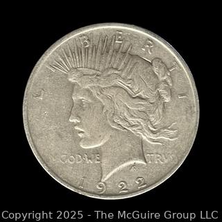 1922 Peace Silver Dollar Coin