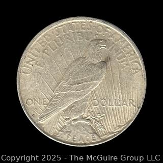 1922 Peace Silver Dollar Coin