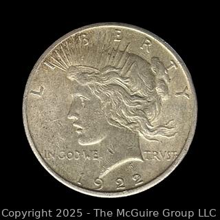 1922 Peace Silver Dollar Coin
