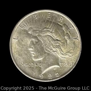 1922 Peace Silver Dollar Coin