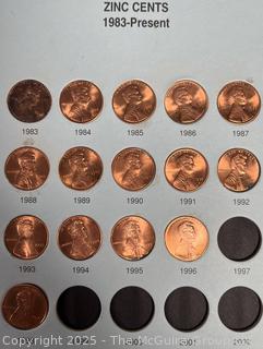 Lincoln Memorial Copper Penny Collection 1959-1982