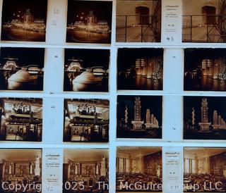 Grouping of 2-Image Glass Slides (for 3D Viewing) Including Interior of Ship Normandie