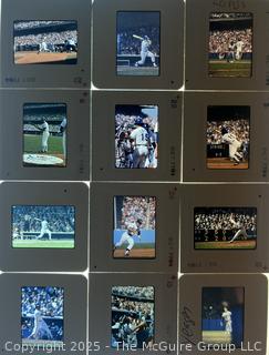 Grouping of Slide Negatives. Los Angelos Dodgers in Action Shots 