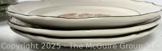 Three (3) Sets of Porcelain Plates Including Williams Sonoma Les Fermiers and Roseville Spongeware