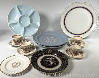Group of Porcelainware Including Washington Black Transferware Plate by Podmore and Walker 
