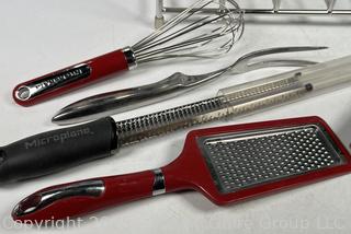 Cookware Including Stainless Steel Mixing Bowls and Tools
