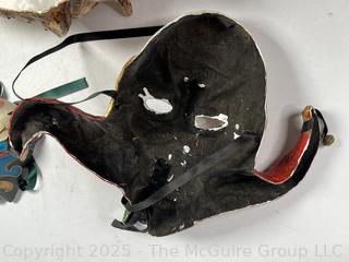 Three (3) Paper Mache Masks, 1 Marked Venice