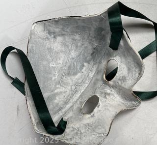 Three (3) Paper Mache Masks, 1 Marked Venice