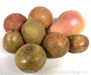 Collection of Carved Decorative Italian Stone Fruit 
