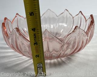 Westmoreland Pink Glass Lotus Bowl and Plate