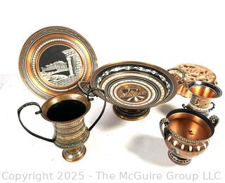Group of Greek Art Metal Servingware