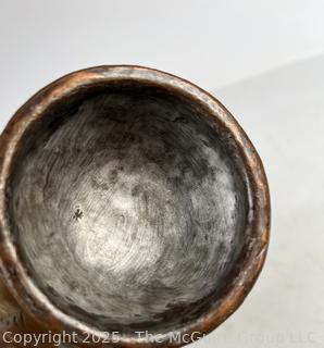 Copper Etched Metal Vase