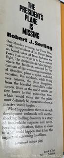 Three (3) Books Washington, DC by Gore Vidal, The President's Plane is Missing by Serling and The Black Marble by Wambaugh