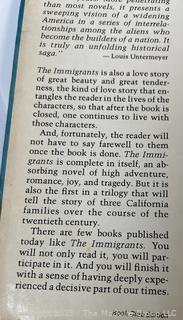 Three (3) Books, Including The Immigrants by Howard Fast.