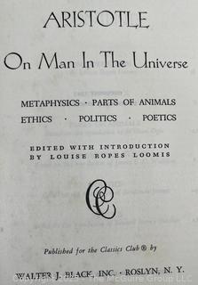 Three (3) Volume Set of Classic Club, Including Plato, Aristotle and Marcus Aurelius Books
 