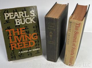Three (3) HB Books Including the Living Reed by Pearl S. Buck 
