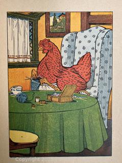 Four (4) Books Including The Little Small Red Hen and Red Cross Home Nursing. 