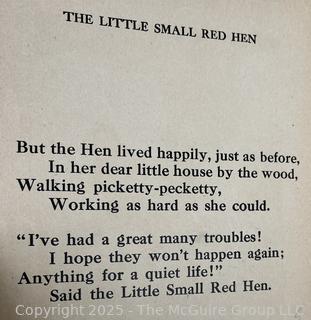 Four (4) Books Including The Little Small Red Hen and Red Cross Home Nursing. 