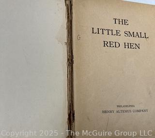 Four (4) Books Including The Little Small Red Hen and Red Cross Home Nursing. 
