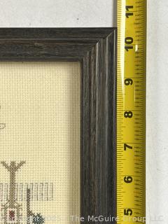 Framed Under Glass Williamsburg Needlepoint.