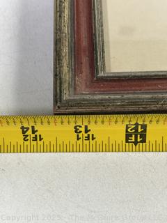 Framed Under Glass Watercolor of Brown Stone Signed by Artist, 1972