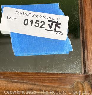 Currier & Ives Wooden Framed Mirror with Lithograph