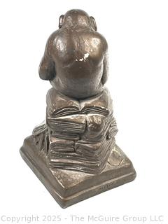 Darwin Monkey with Skull Sculpture